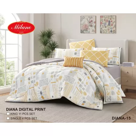 Comforter Diana Digital Print 11 Pcs set
